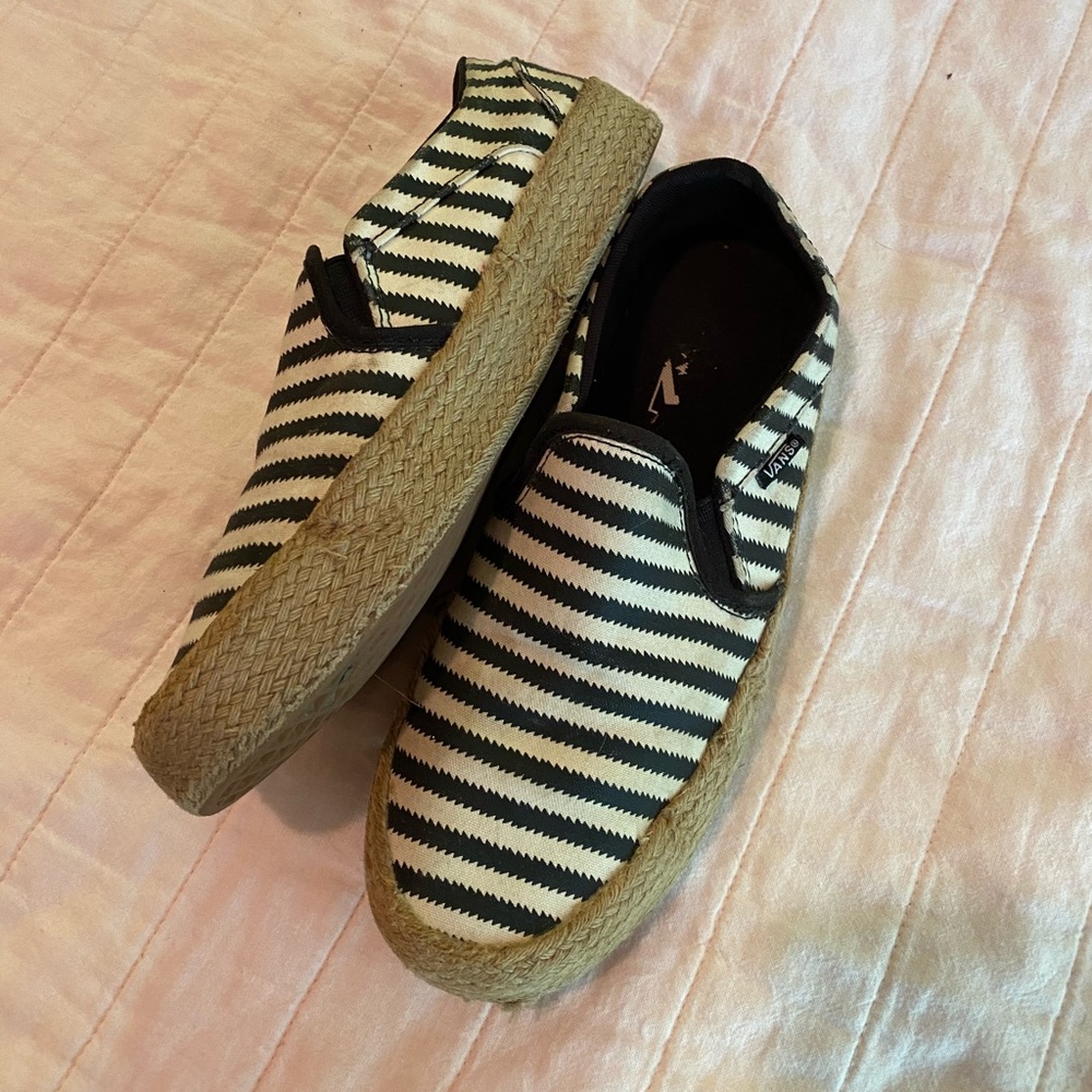 Vans Slip On Striped Espadrille